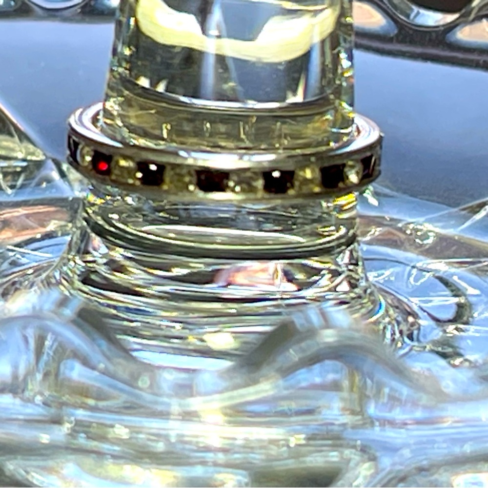 Sterling and Crystal Stack Ring - Picture 5 of 11